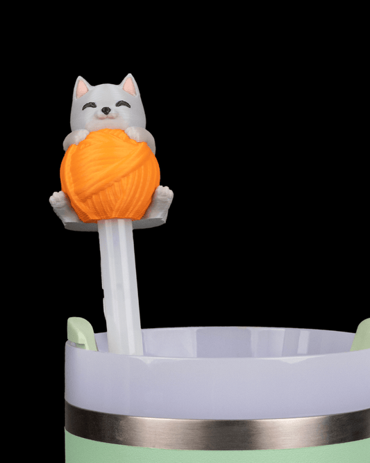 Pawsitively Hydrated – Straw Topper & Charm