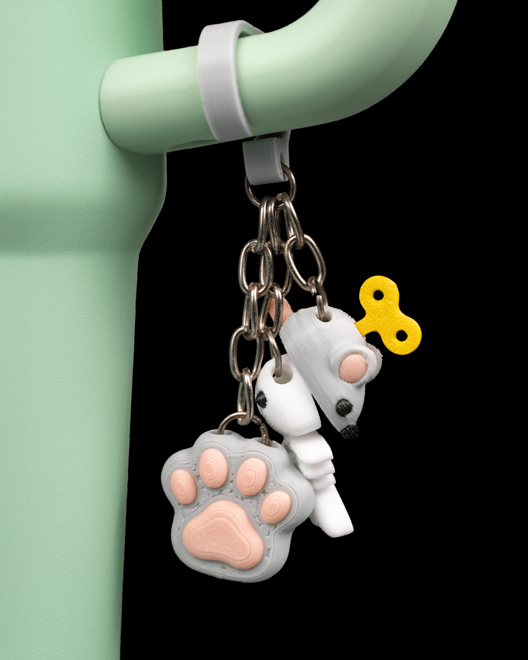 Pawsitively Hydrated – Straw Topper & Charm