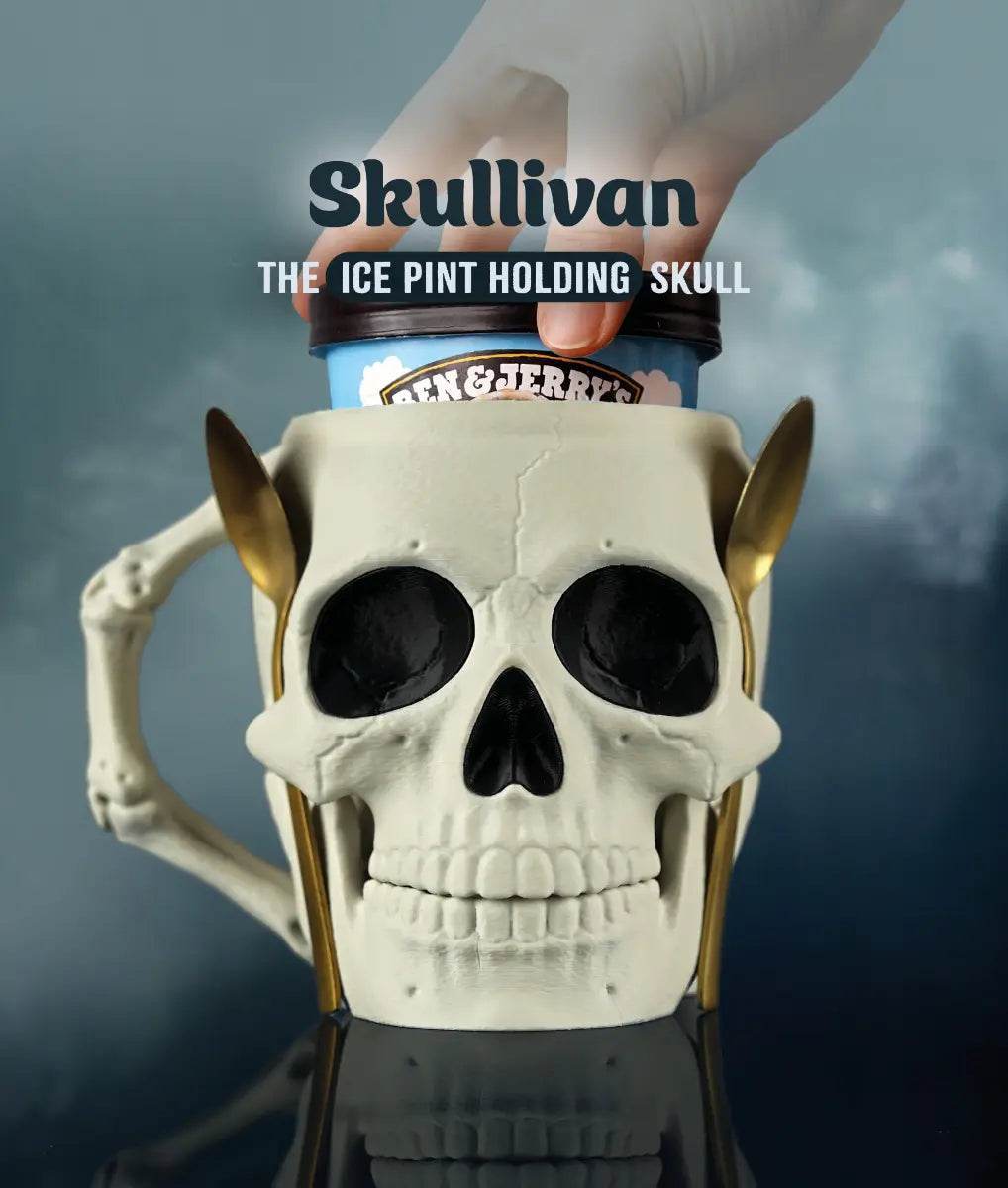 Skullivan the Ice Pint Holding Skull