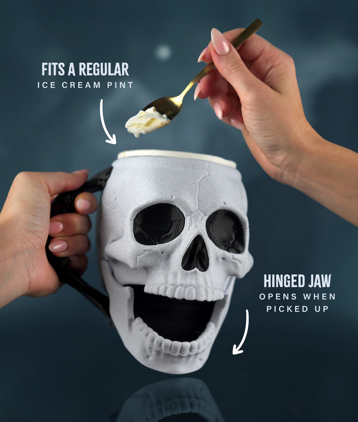 Skullivan the Ice Pint Holding Skull