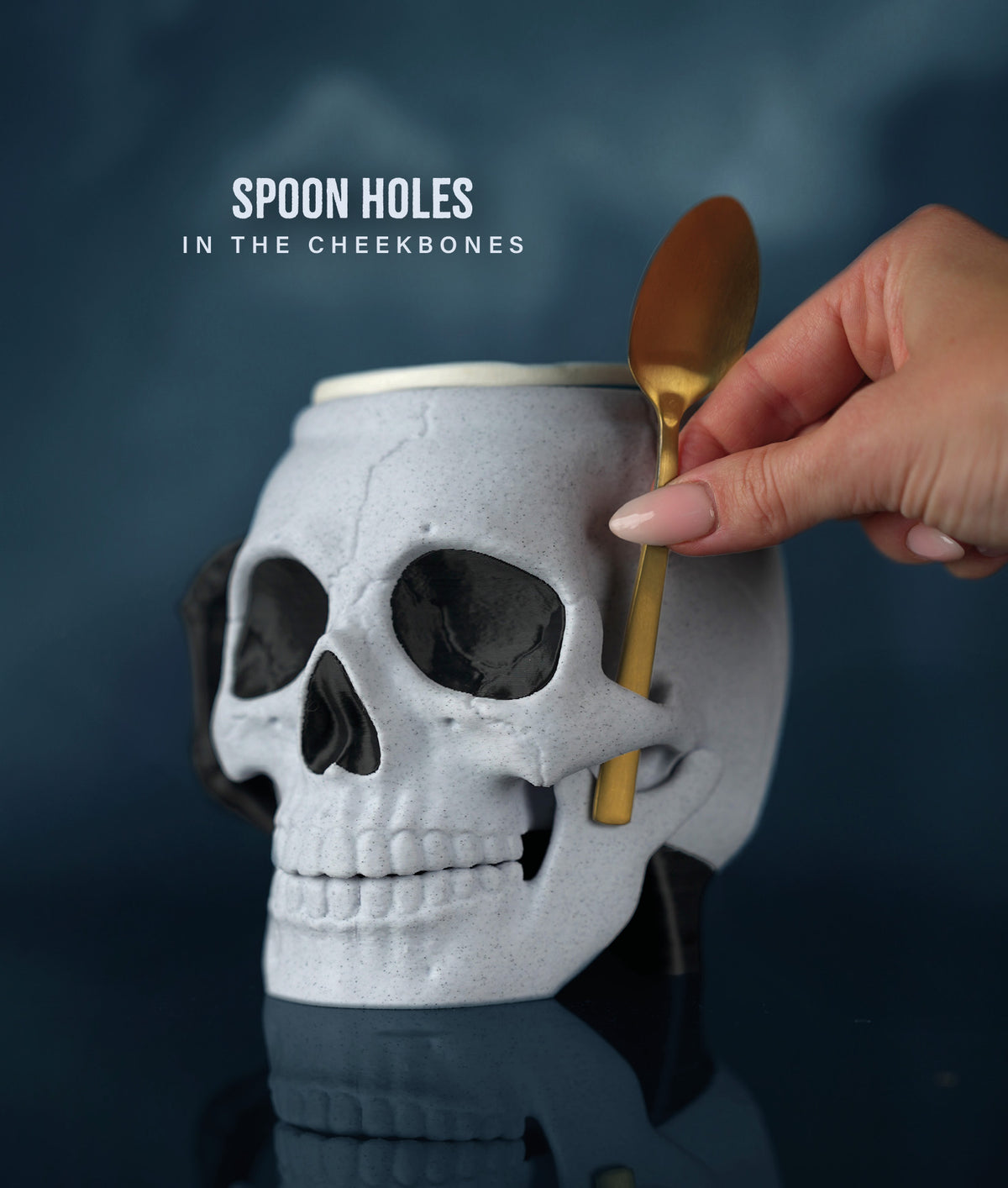 Skullivan the Ice Pint Holding Skull