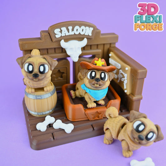 Sheriff Pug in the Saloon Playset
