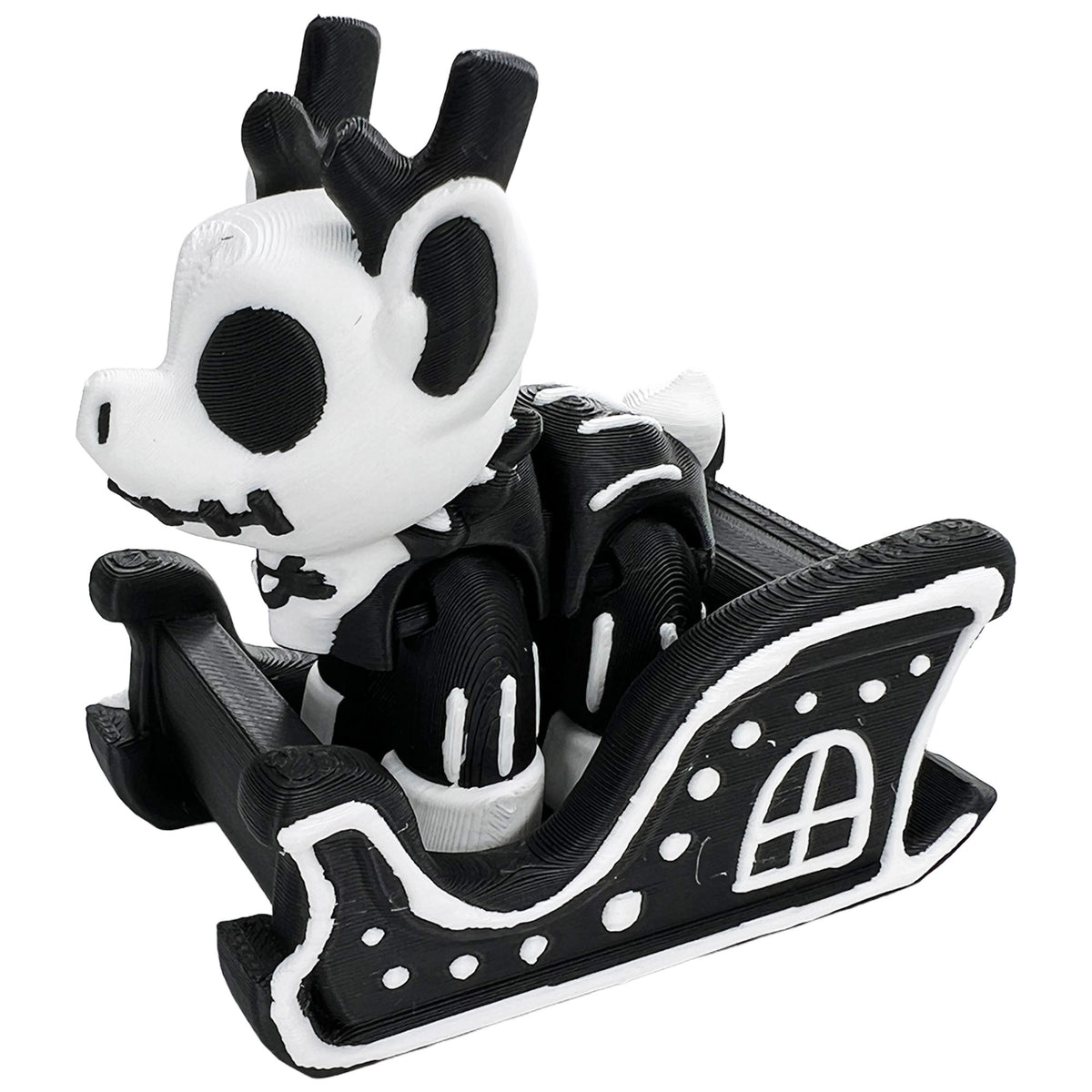 Reindeer Bundle Set with Sleigh – 3D Printed Christmas Collection