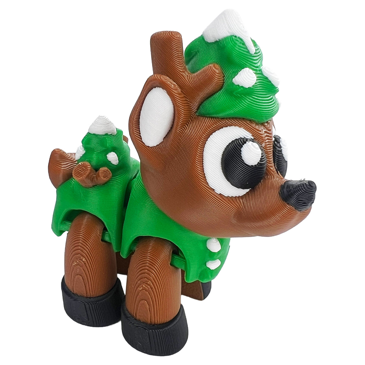 Reindeer Bundle Set with Sleigh – 3D Printed Christmas Collection