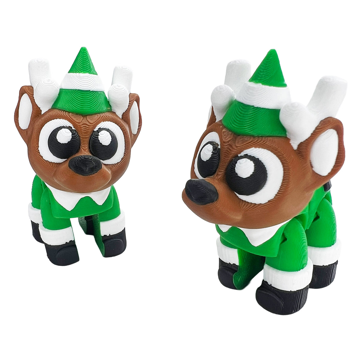 Reindeer Bundle Set with Sleigh – 3D Printed Christmas Collection