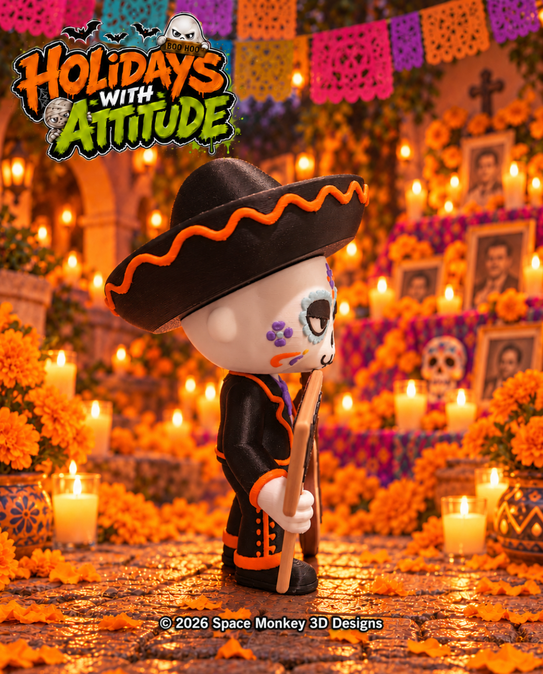 Holidays with Attitude Set of Two – Día de los Muertos