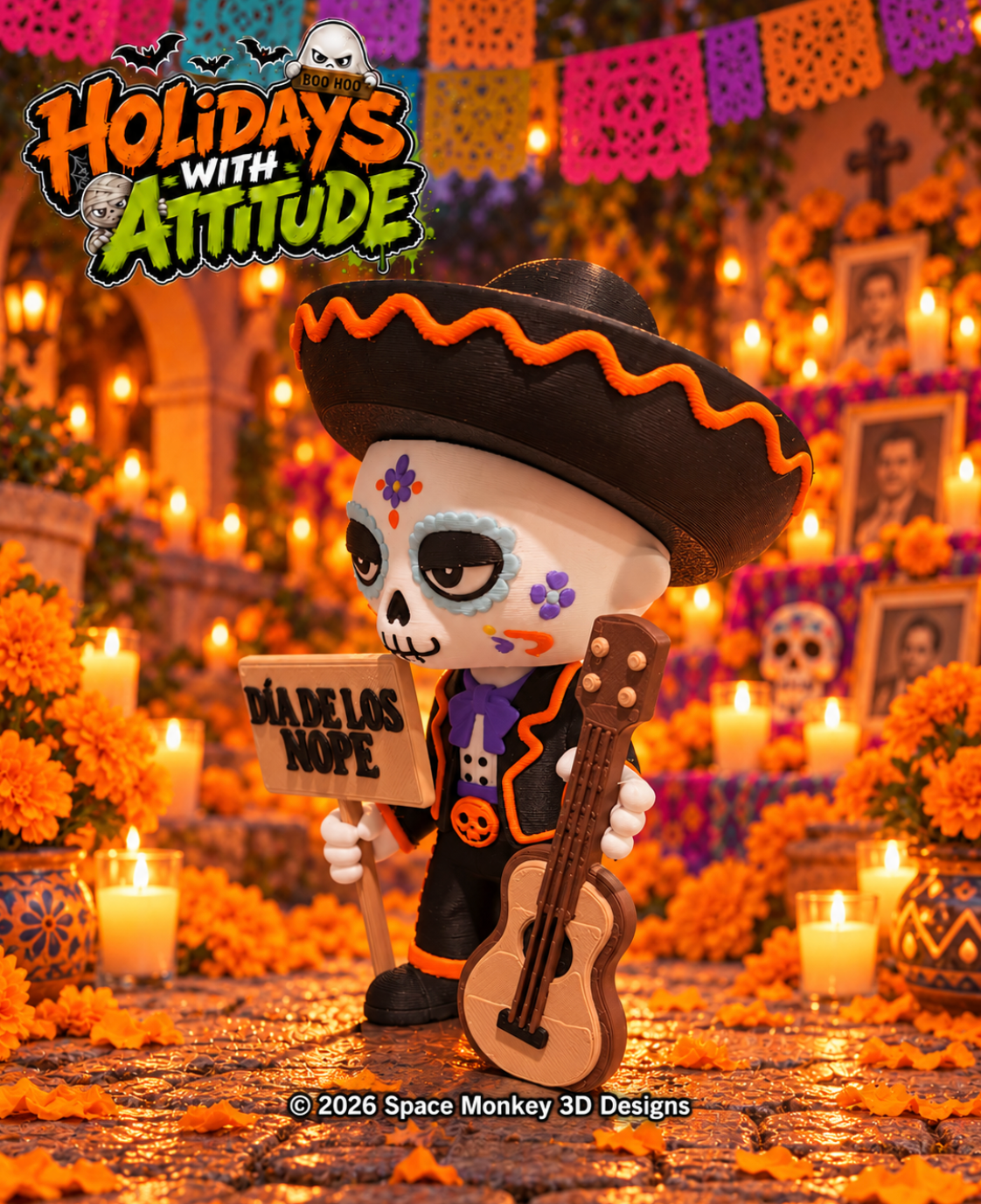 Holidays with Attitude Set of Two – Día de los Muertos