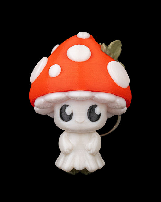 🍄 Shime, the Mushroom Spirit Keychain or Bookbag Charm