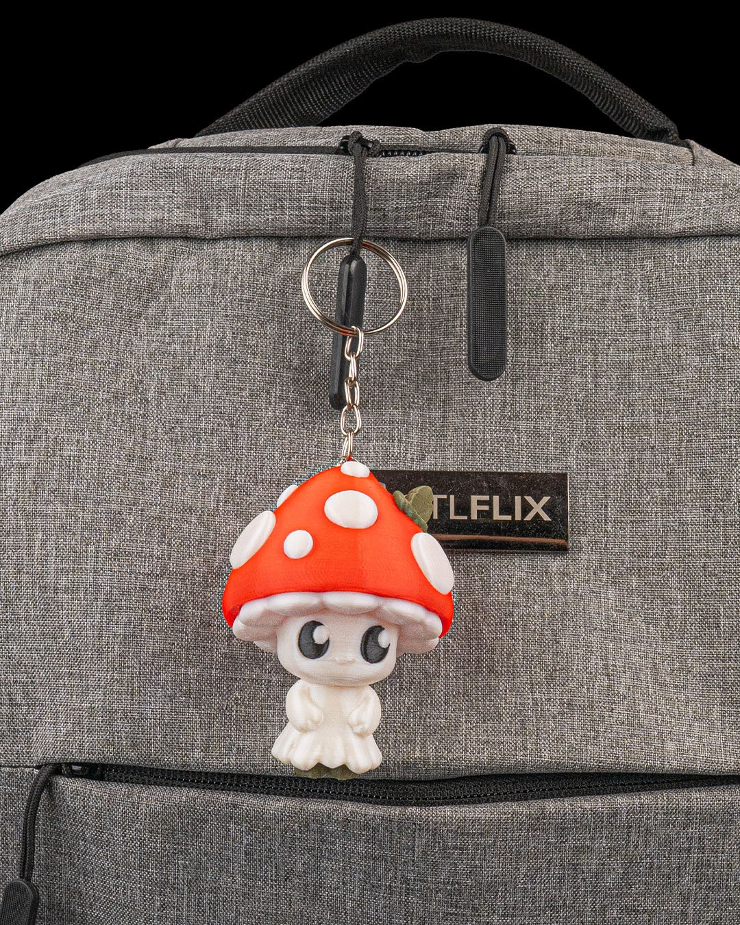 🍄 Shime, the Mushroom Spirit Keychain or Bookbag Charm