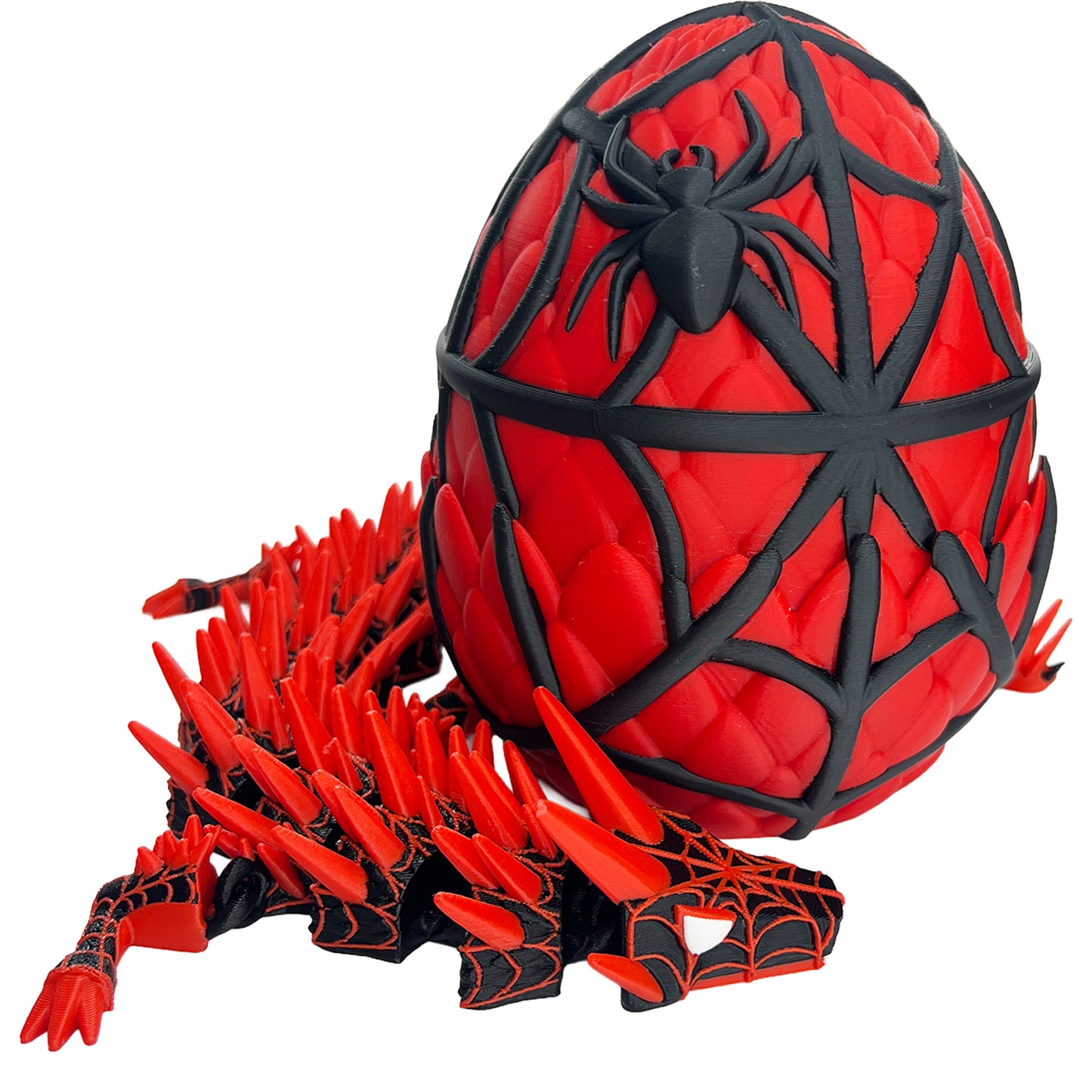 Spider Egg & Mini Dragon – 3D Printed Collectible Set