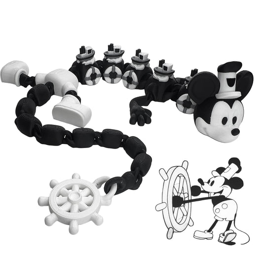 Steamboat Willie Dragon – 3D Printed Collectible