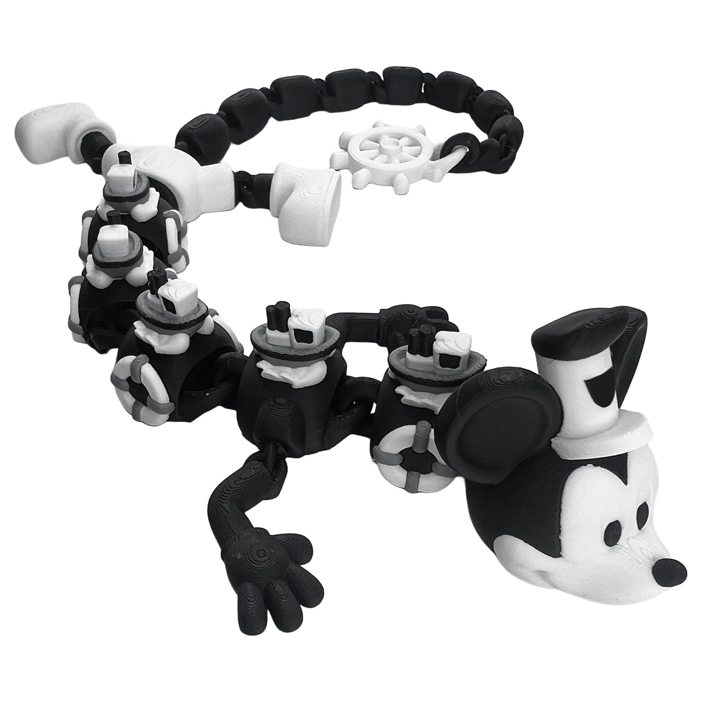 Steamboat Willie Dragon – 3D Printed Collectible
