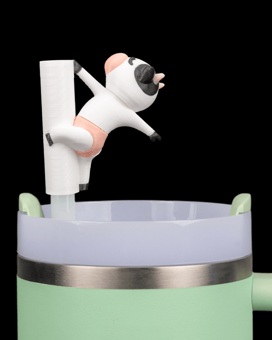 Udderly Thirsty – Straw Topper & Charm