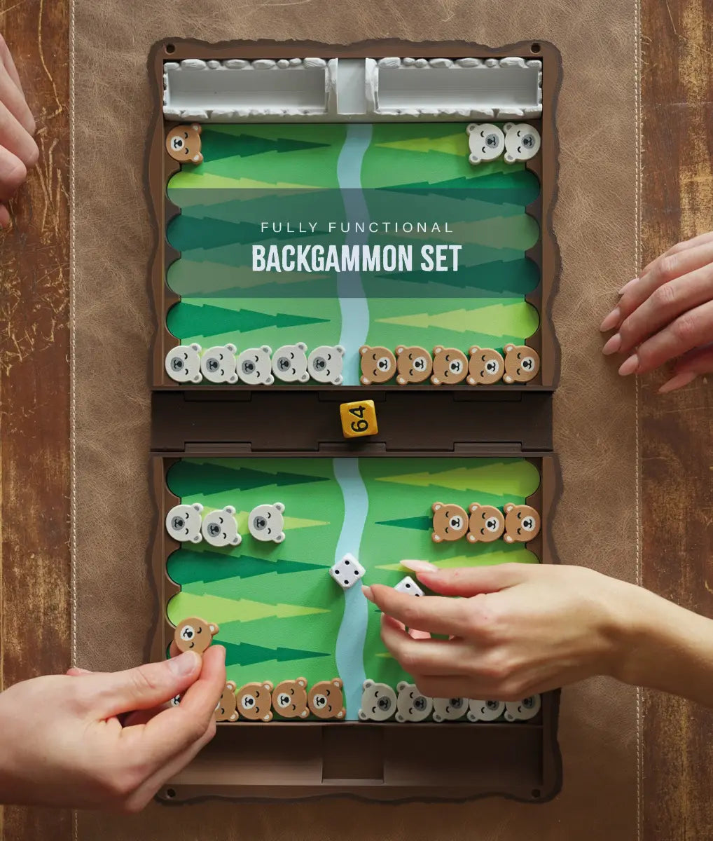 Forest Bears Backgammon Game