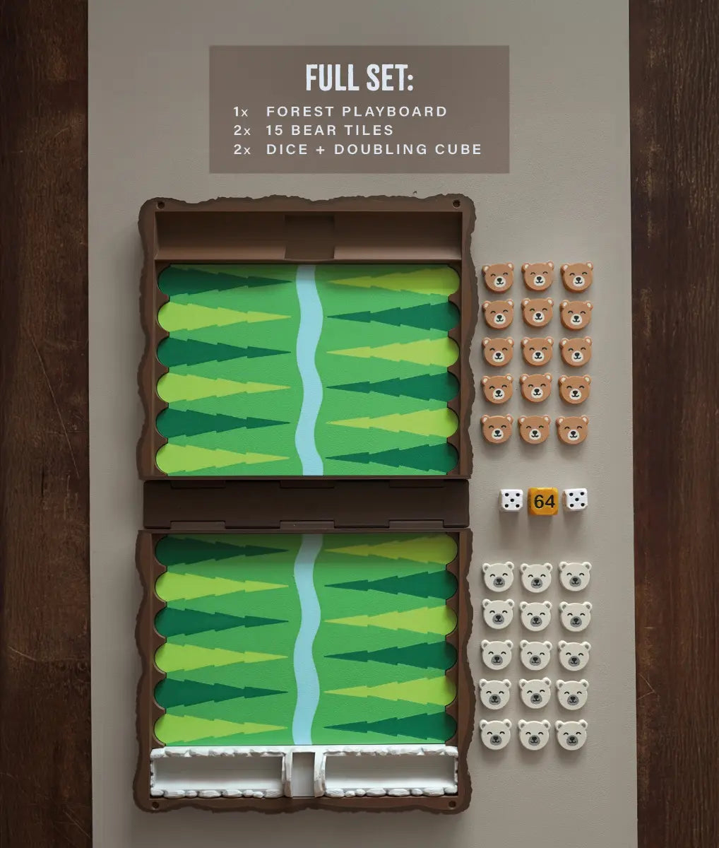 Forest Bears Backgammon Game
