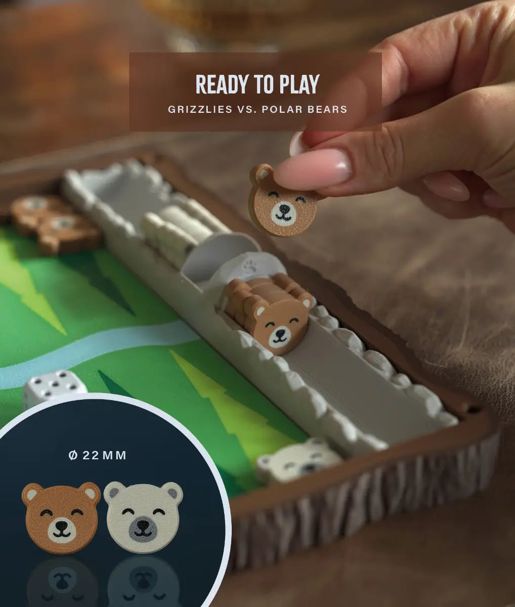Forest Bears Backgammon Game