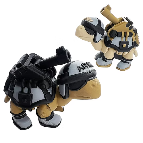 Army Tank Tortoise – 3D Printed Collectible