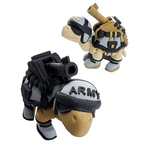Army Tank Tortoise – 3D Printed Collectible