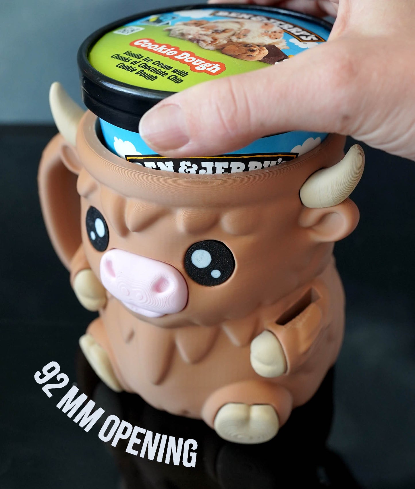 Ferdinand the Highland Cow Ice Cream Pint Holder