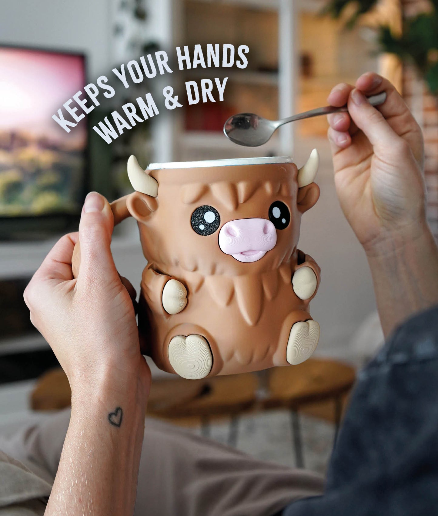 Ferdinand the Highland Cow Ice Cream Pint Holder