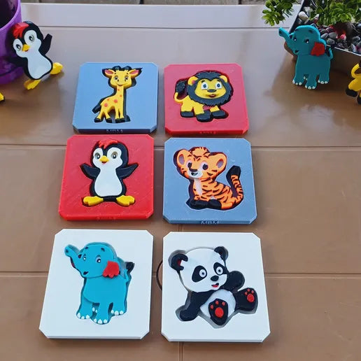 Animal Shape Matching Puzzle Set – Designed by Hobigecidi