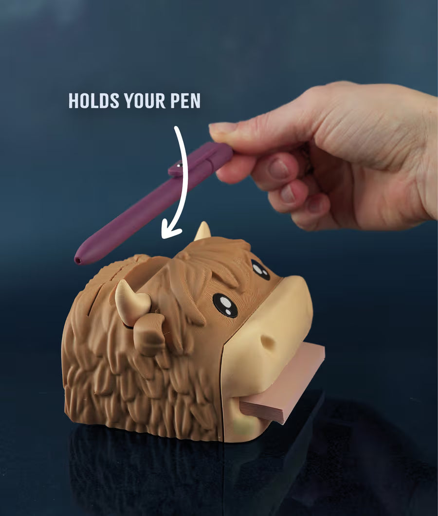 Highland Cow Desk Organizer